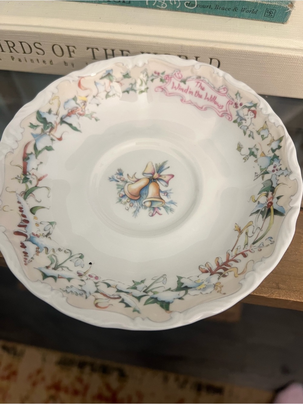 Vintage Royal Albert The Wind In The Willows White Cottagecore plate. The Carol